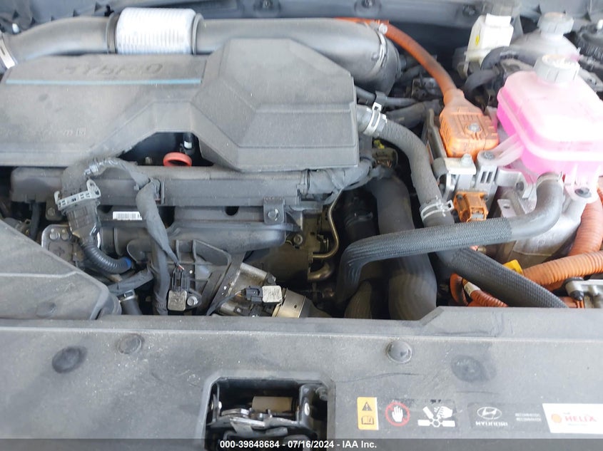 VIN KM8JBCA19NU072754 2022 HYUNDAI TUCSON HYBRID BLUE