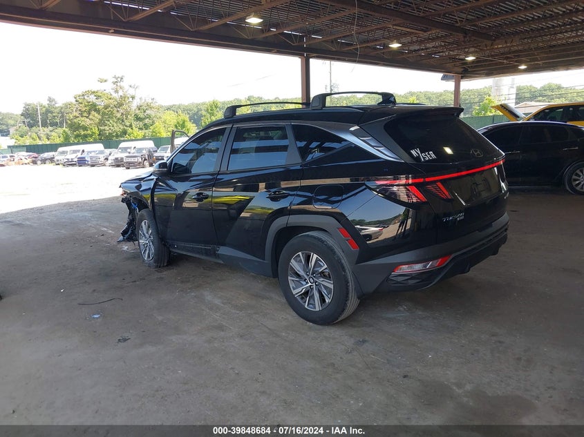 VIN KM8JBCA19NU072754 2022 HYUNDAI TUCSON HYBRID BLUE