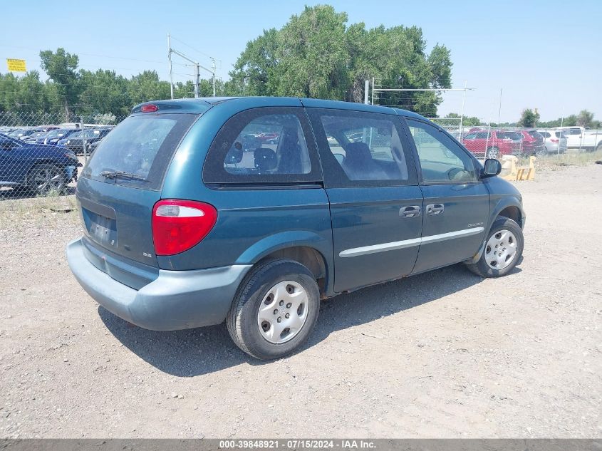 1B4GP25371B247592 2001 Dodge Caravan Se