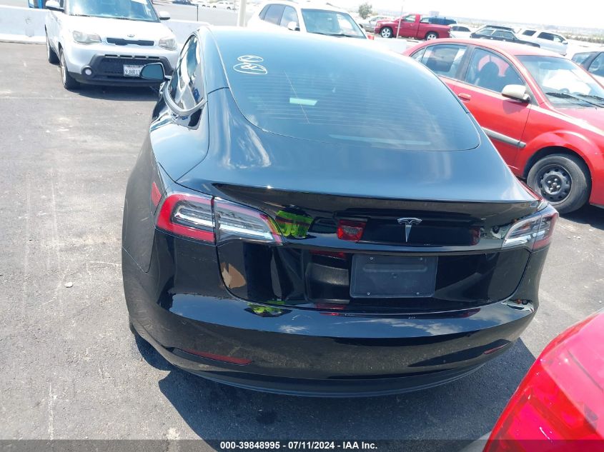 2022 Tesla Model 3 Rear-Wheel Drive VIN: 5YJ3E1EA2NF133874 Lot: 39848995