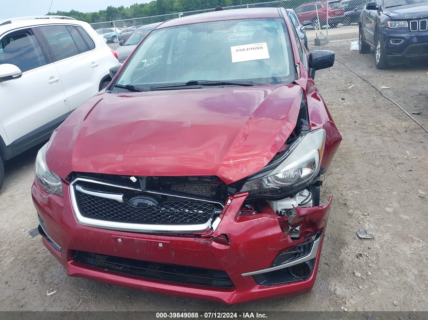 2016 Subaru Impreza 2.0I VIN: JF1GPAA64G8292675 Lot: 39849088