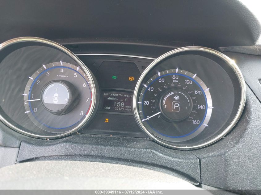 2012 Hyundai Sonata Gls VIN: 5NPEB4AC9CH323244 Lot: 39849116