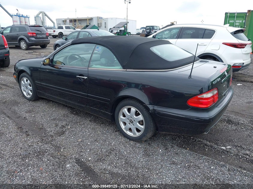 2001 Mercedes-Benz Clk 320 VIN: WDBLK65GX1T061418 Lot: 39849125