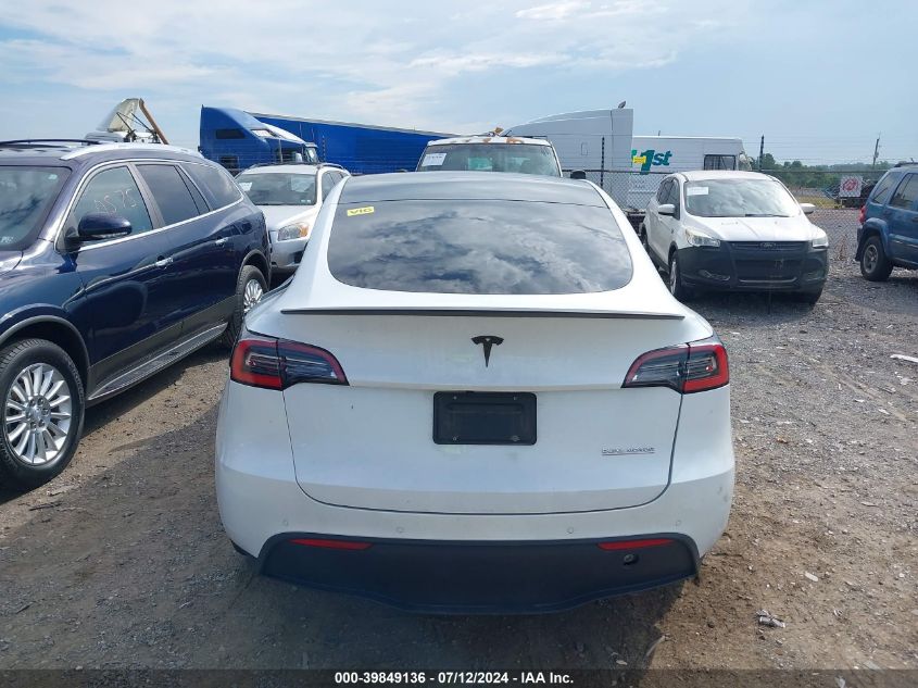 2020 Tesla Model Y Long Range Dual Motor All-Wheel Drive/Performance Dual Motor All-Wheel Drive VIN: 5YJYGDEF5LF040759 Lot: 39849136