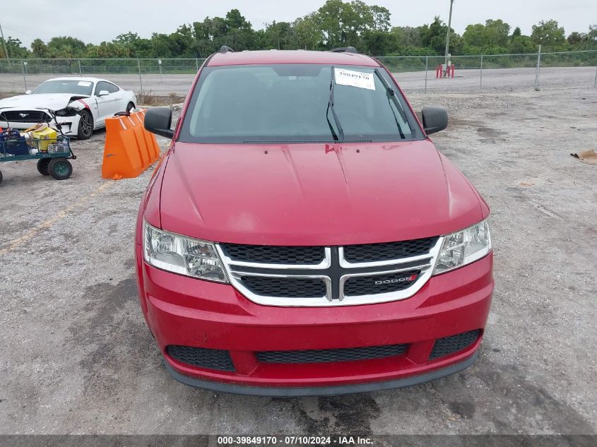 2013 Dodge Journey Se VIN: 3C4PDCAB1DT627853 Lot: 39848043