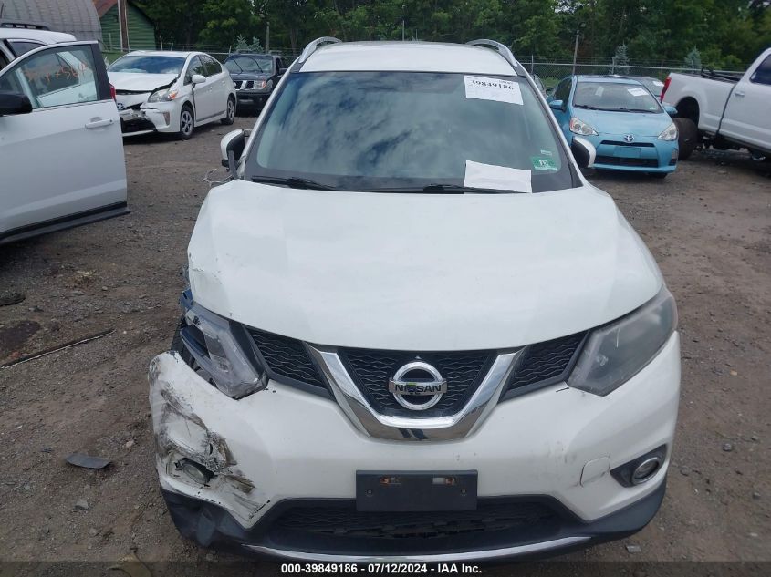 2016 Nissan Rogue Sv VIN: KNMAT2MV4GP673291 Lot: 39849186