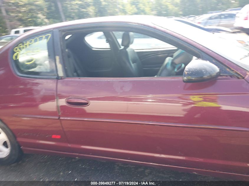 2003 Chevrolet Monte Carlo Ss VIN: 2G1WX12K239186427 Lot: 39849277