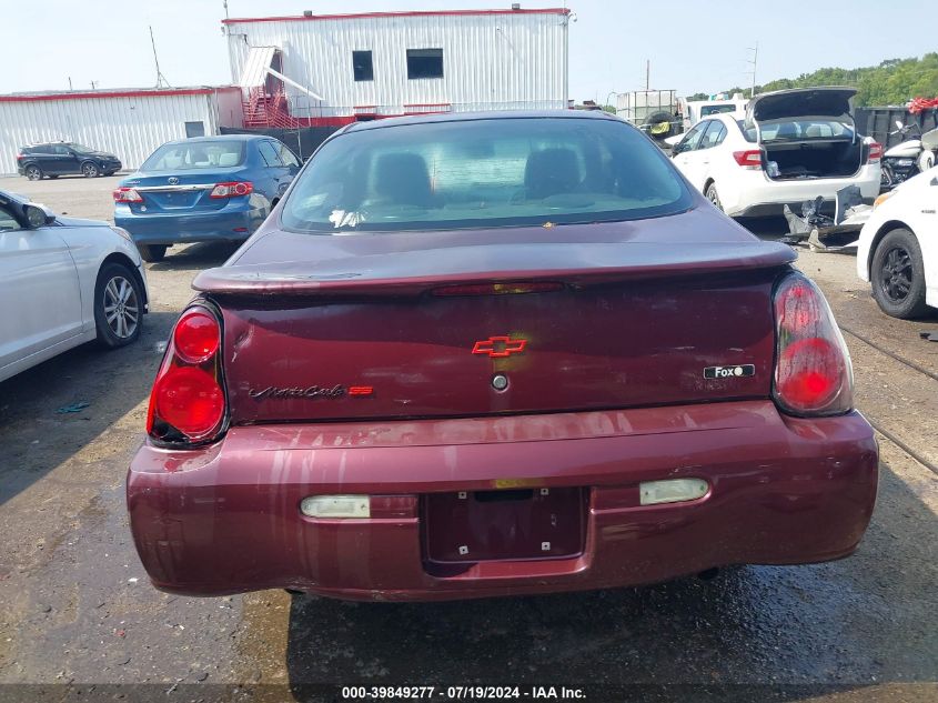 2003 Chevrolet Monte Carlo Ss VIN: 2G1WX12K239186427 Lot: 39849277