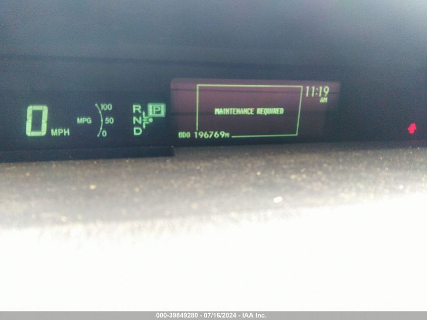 2012 Toyota Prius Two VIN: JTDKN3DUXC0333707 Lot: 39849280