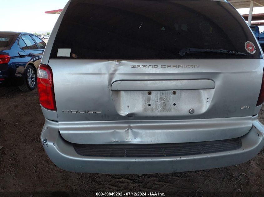 2002 Dodge Grand Caravan Ex VIN: 2B8GP74L82R579508 Lot: 39849292