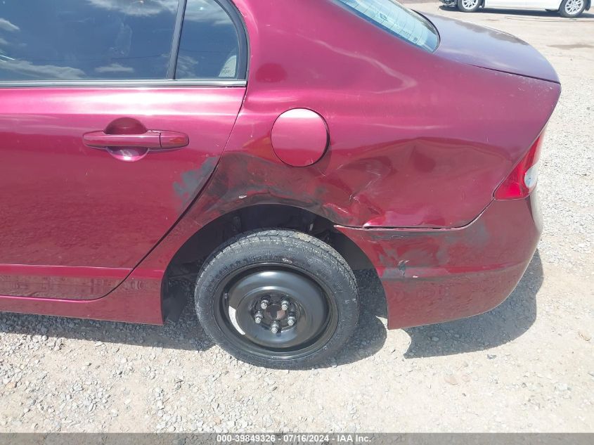 2010 Honda Civic Lx VIN: 19XFA1F51AE076268 Lot: 39849326