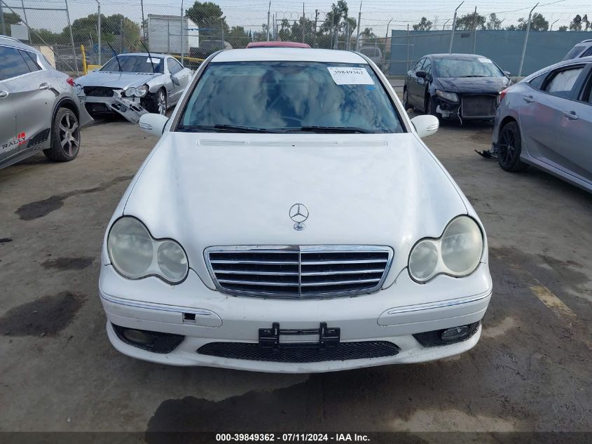 2005 Mercedes-Benz C 230 Kompressor Sport VIN: WDBRF40J85A730213 Lot: 39849362