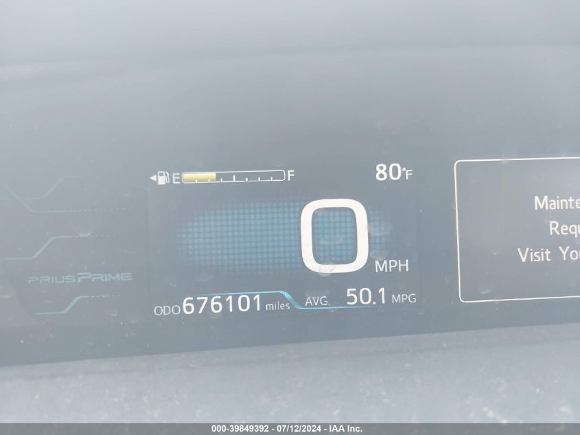 2018 Toyota Prius Prime Premium VIN: JTDKARFP1J3075501 Lot: 39849392