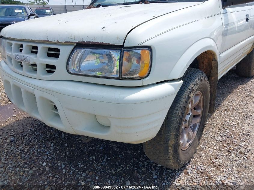 2002 Isuzu Rodeo Ls 3.2L V6/Lse 3.2L V6/S 3.2L V6 VIN: 4S2CK58W924337716 Lot: 39849532