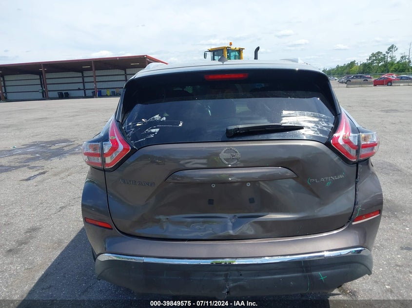 2015 Nissan Murano Platinum VIN: 5N1AZ2MG1FN264316 Lot: 39849575