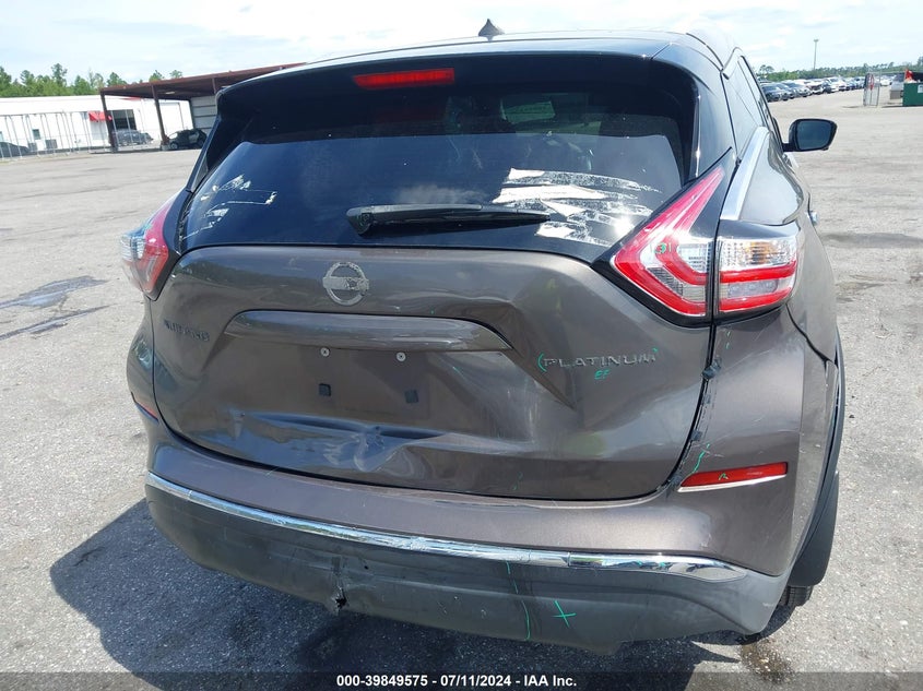 2015 Nissan Murano Platinum VIN: 5N1AZ2MG1FN264316 Lot: 39849575