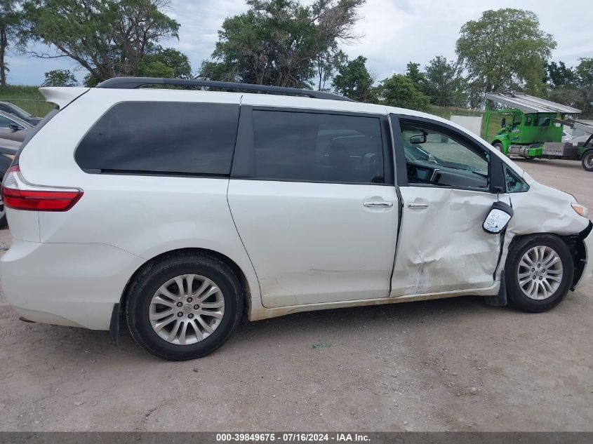 2016 Toyota Sienna Xle 8 Passenger VIN: 5TDYK3DC1GS695857 Lot: 39849675