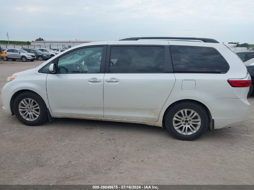 2016 Toyota Sienna Xle 8 Passenger VIN: 5TDYK3DC1GS695857 Lot: 39849675