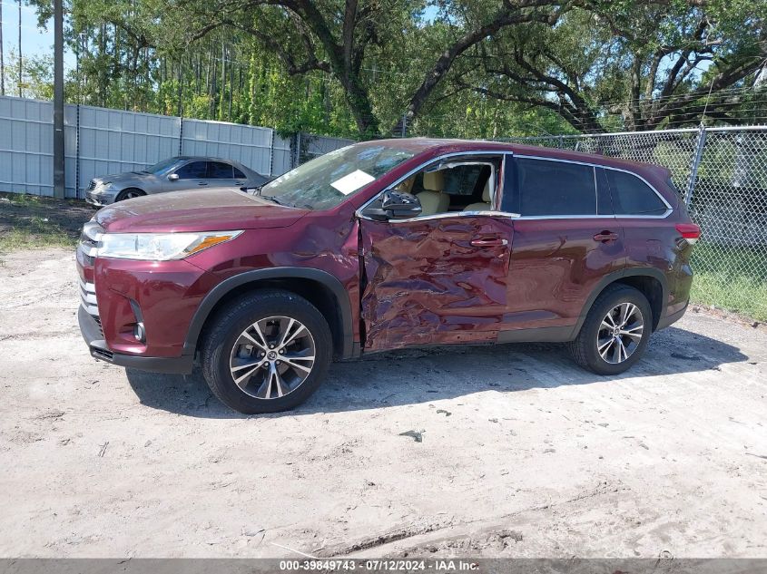 2019 Toyota Highlander Le Plus VIN: 5TDZZRFH0KS348041 Lot: 39849743