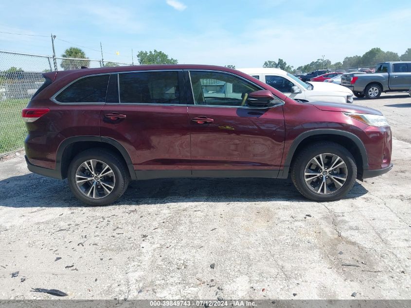 2019 TOYOTA HIGHLANDER LE/LE PLUS - 5TDZZRFH0KS348041