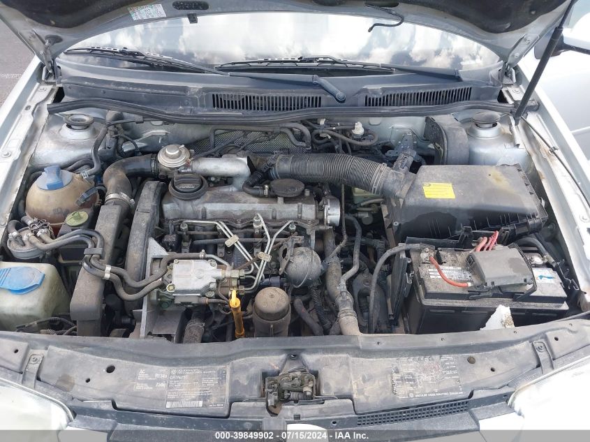 2002 Volkswagen Jetta Gls Tdi VIN: 3VWSP69M92M076021 Lot: 39849902