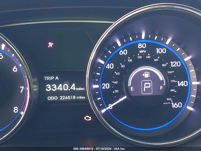 2013 Hyundai Sonata Limited VIN: 5NPEC4AC5DH628562 Lot: 39849916