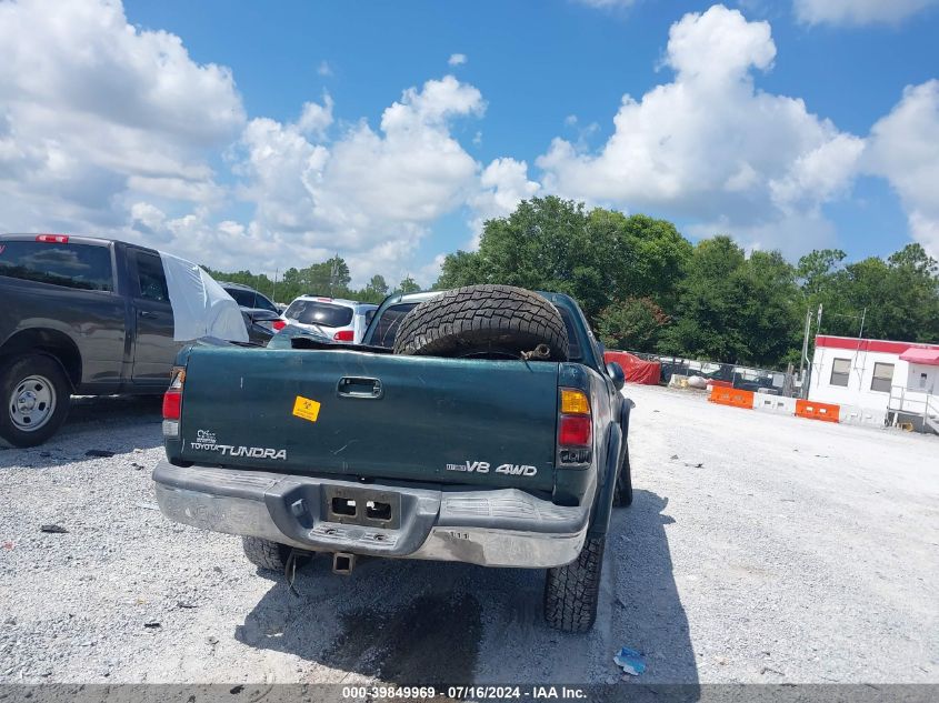 2002 Toyota Tundra Ltd V8 VIN: 5TBBT481X2S244400 Lot: 39849969