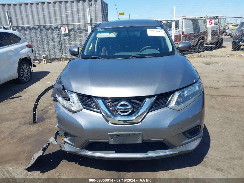 2016 Nissan Rogue S/Sl/Sv VIN: KNMAT2MV2GP687853 Lot: 39850014