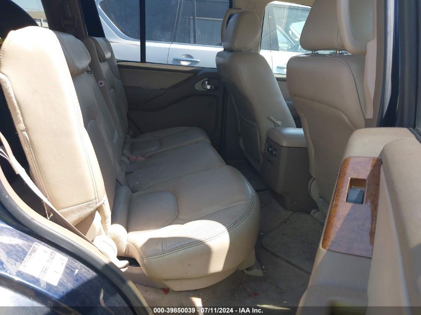 2006 Nissan Pathfinder Le VIN: 5N1AR18U06C612760 Lot: 39850039