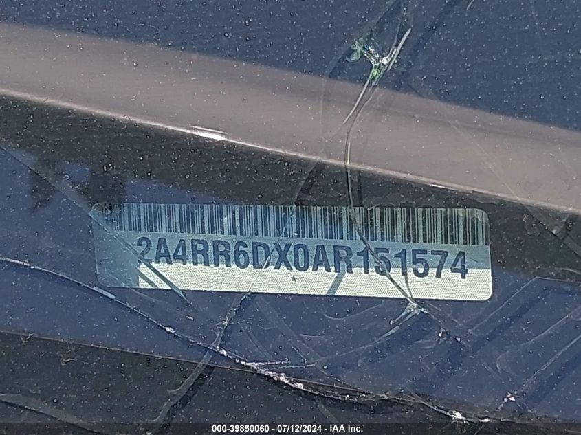 2010 Chrysler Town & Country Limited VIN: 2A4RR6DX0AR151574 Lot: 39850060