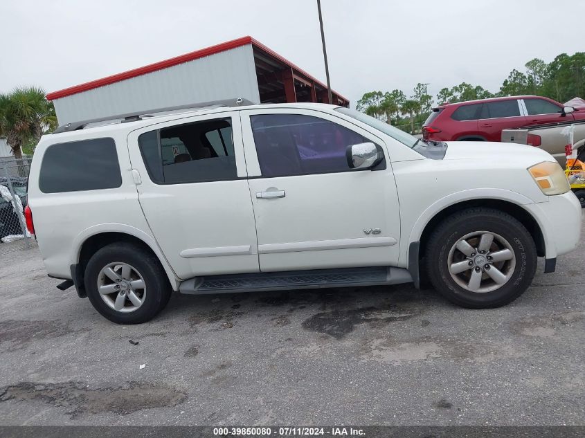 2008 Nissan Armada Se VIN: 5N1BA08D98N605352 Lot: 39850080