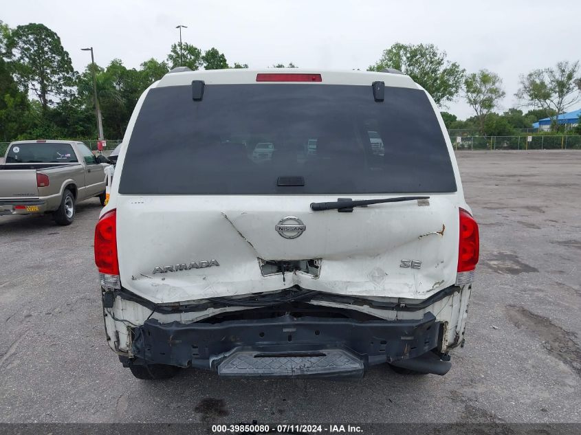 2008 Nissan Armada Se VIN: 5N1BA08D98N605352 Lot: 39850080