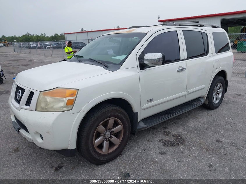 2008 Nissan Armada Se VIN: 5N1BA08D98N605352 Lot: 39850080