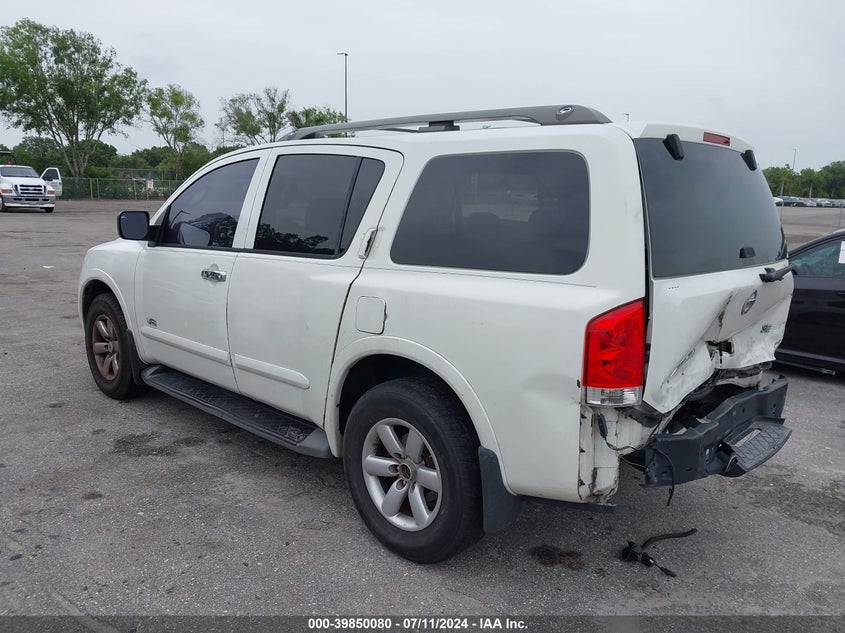 2008 Nissan Armada Se VIN: 5N1BA08D98N605352 Lot: 39850080