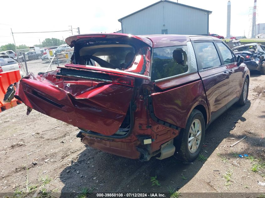 2022 Kia Carnival Mpv Lx Seat Package VIN: KNDNB4H31N6176422 Lot: 39850108