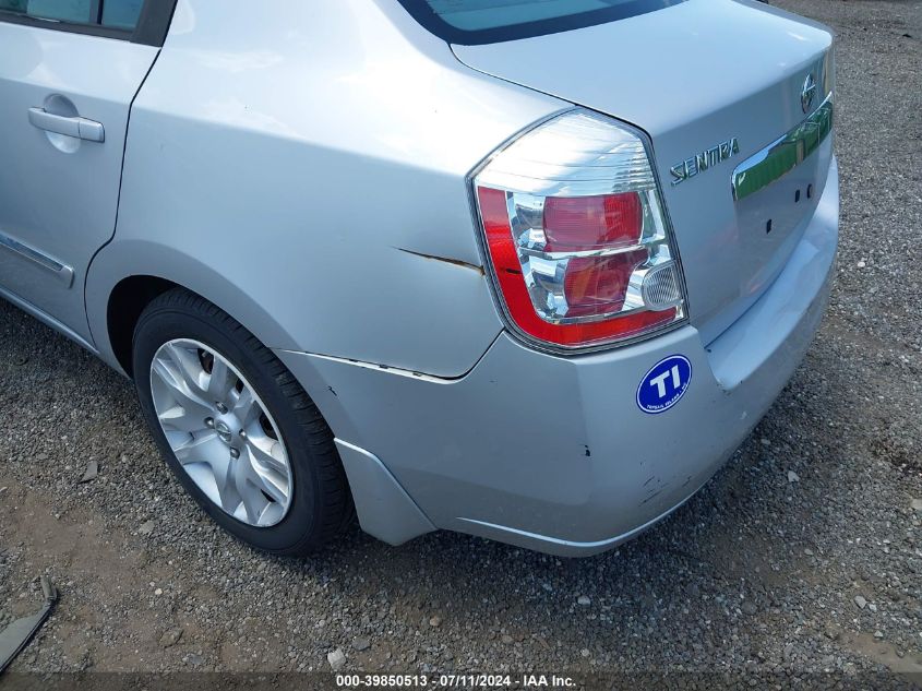 2010 Nissan Sentra 2.0S VIN: 3N1AB6AP0AL629276 Lot: 39850513