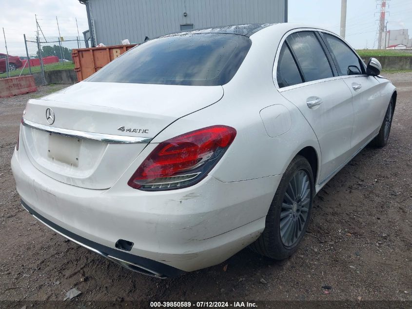 2015 Mercedes-Benz C 300 4Matic/Luxury 4Matic/Sport 4Matic VIN: 55SWF4KB7FU017076 Lot: 39850589