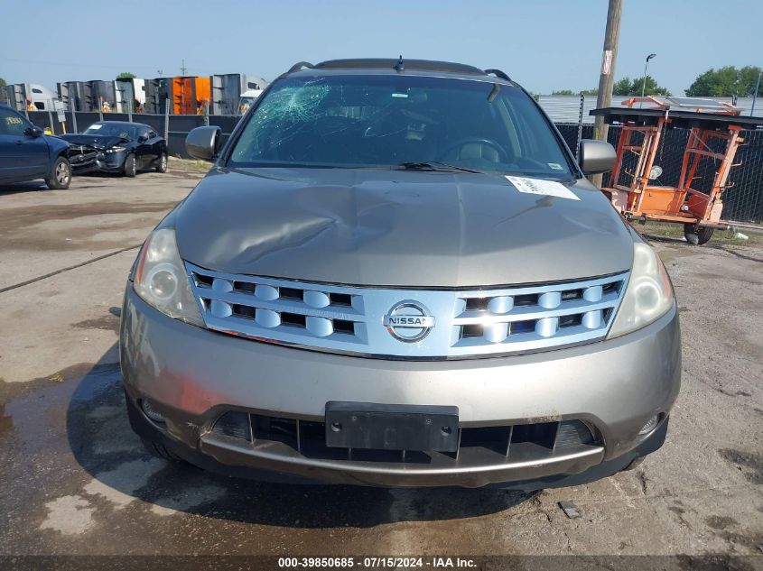 2003 Nissan Murano Sl VIN: JN8AZ08TX3W121181 Lot: 39850685