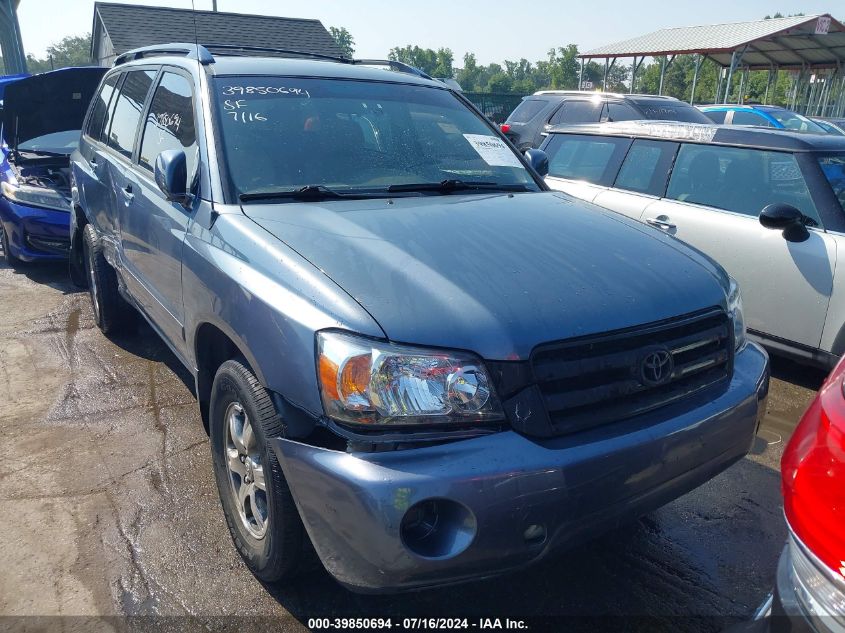 2005 Toyota Highlander V6 VIN: JTEEP21A050116256 Lot: 39850694