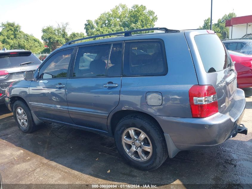 2005 Toyota Highlander V6 VIN: JTEEP21A050116256 Lot: 39850694
