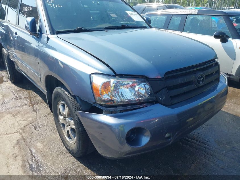 2005 Toyota Highlander V6 VIN: JTEEP21A050116256 Lot: 39850694