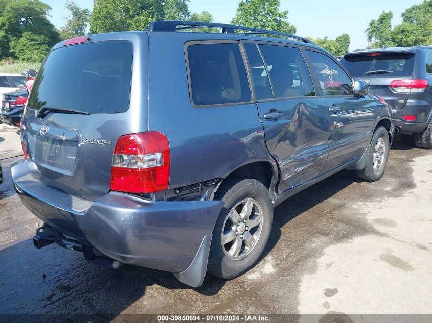 2005 Toyota Highlander V6 VIN: JTEEP21A050116256 Lot: 39850694