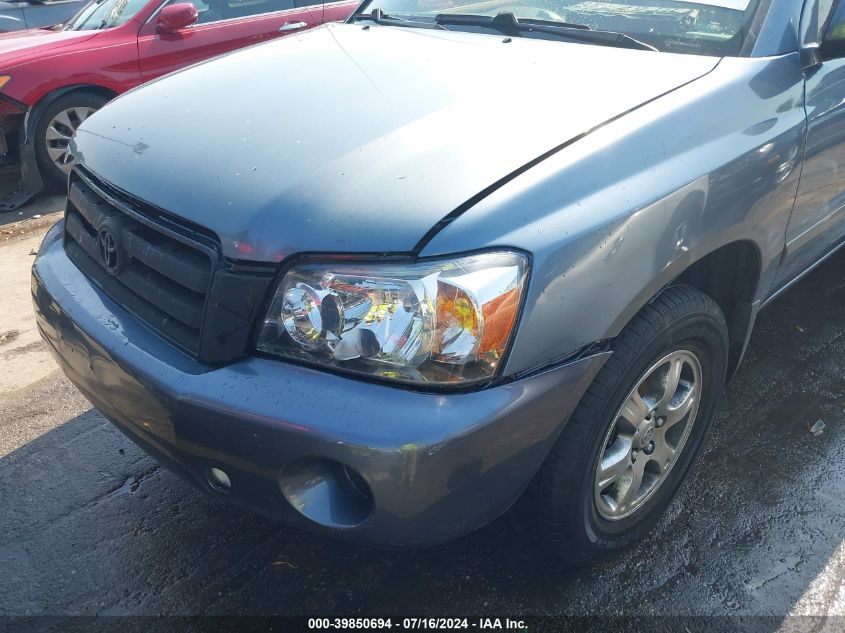 2005 Toyota Highlander V6 VIN: JTEEP21A050116256 Lot: 39850694