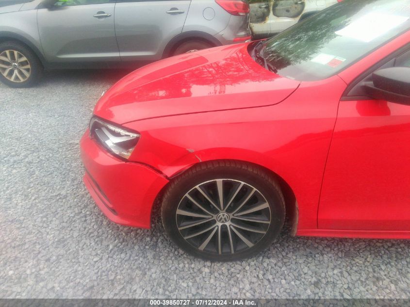 2016 Volkswagen Jetta 1.8T Sport VIN: 3VWD17AJ8GM400410 Lot: 39850727