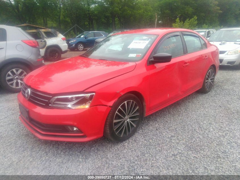 2016 Volkswagen Jetta 1.8T Sport VIN: 3VWD17AJ8GM400410 Lot: 39850727