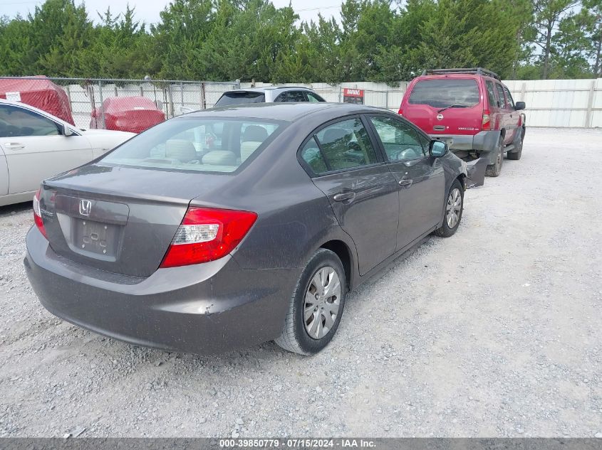 2012 Honda Civic Lx VIN: 19XFB2F58CE392076 Lot: 39850779