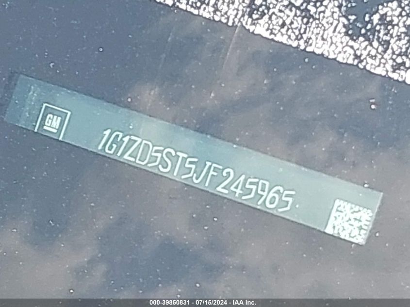 2018 Chevrolet Malibu Lt VIN: 1G1ZD5ST5JF245965 Lot: 39850831
