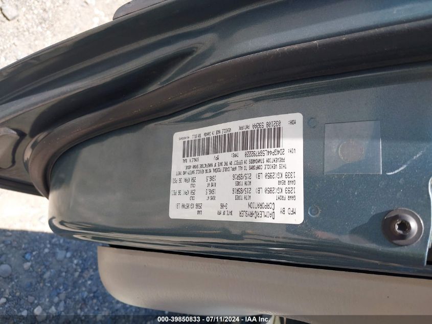 2006 Dodge Grand Caravan Sxt VIN: 2D4GP44L56R792220 Lot: 39850833