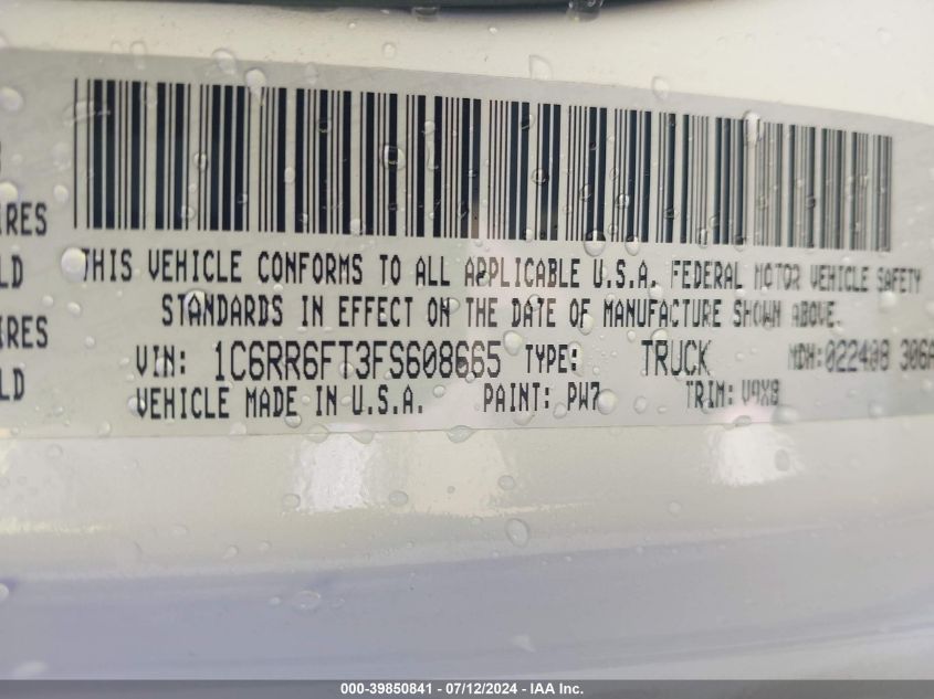 2015 RAM 1500 EXPRESS - 1C6RR6FT3FS608665