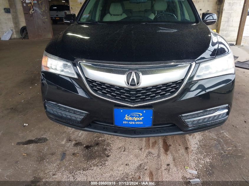 2014 Acura Mdx VIN: 5FRYD4H29EB010649 Lot: 39850918